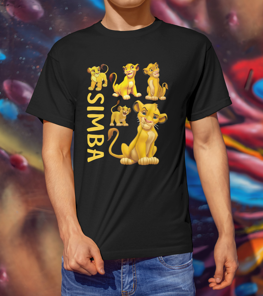 Simba Lion King Cartoon Characters T-Shirt