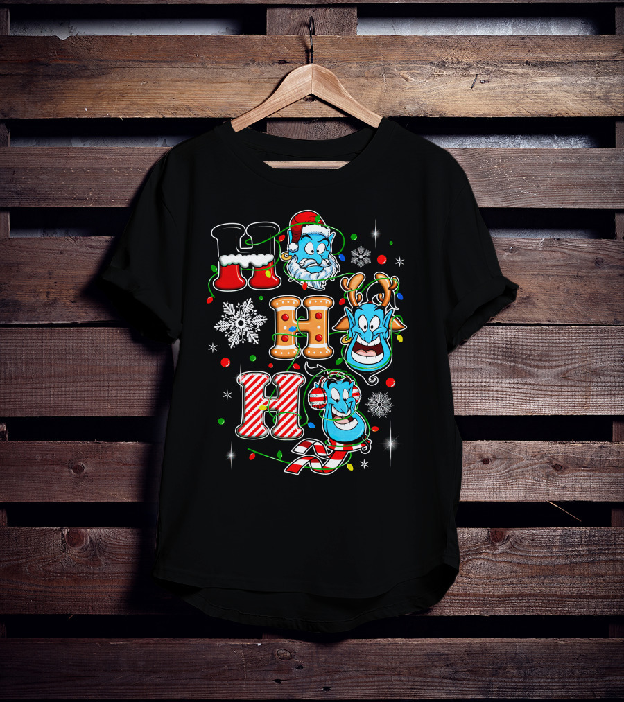 Ho Ho Ho Magic Lamp Holiday Characters T-Shirt