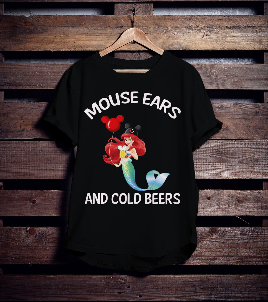 Mouse Ears And Cold Beers Ariel Balloon T-Shirt