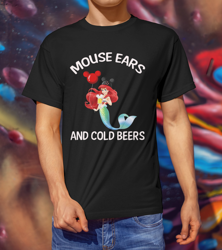 Mouse Ears And Cold Beers Ariel Balloon T-Shirt
