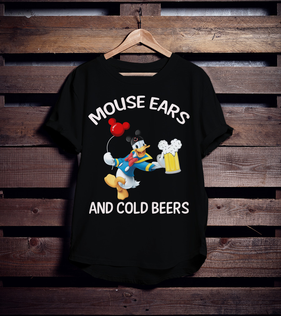 Mouse Ears And Cold Beers Donald Duck T-Shirt