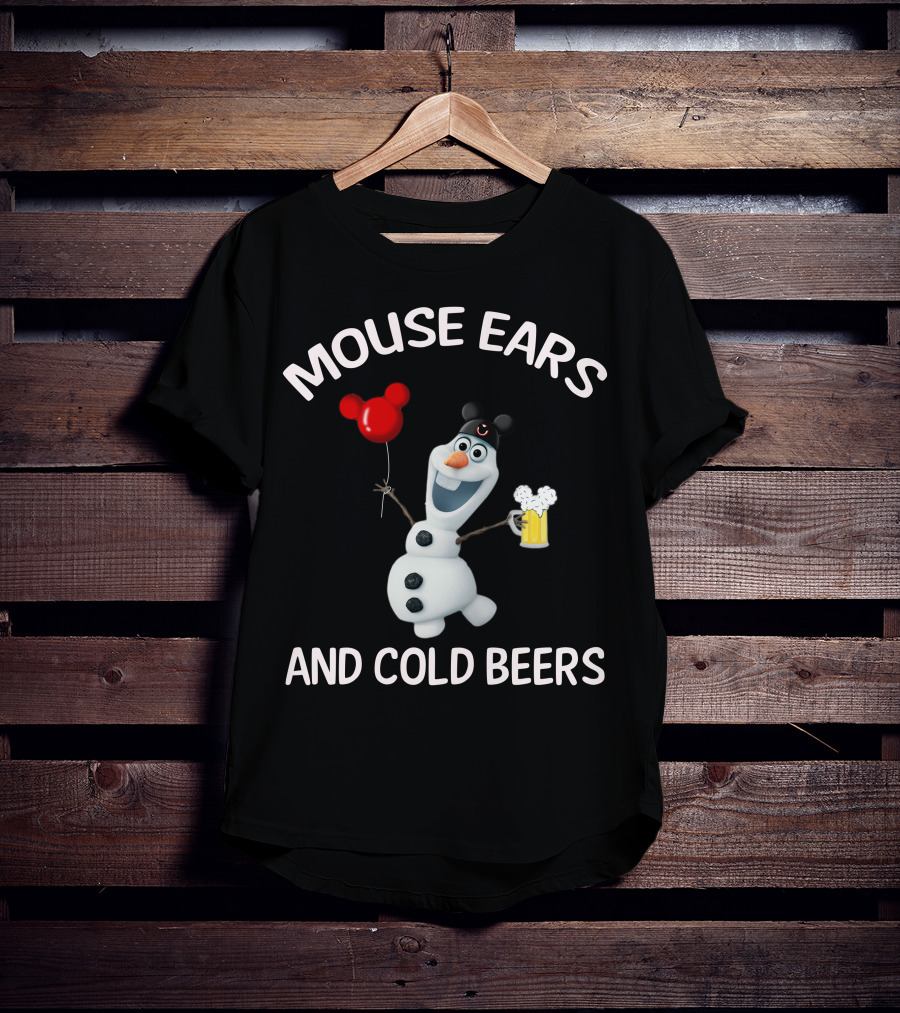 Mouse Ears And Cold Beers Olaf Balloon T-Shirt