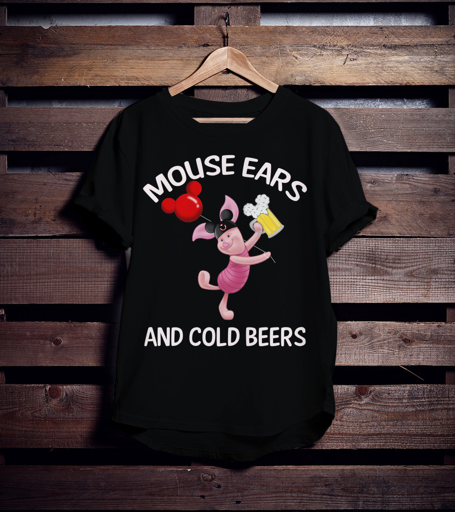 Mouse Ears And Cold Beers Piglet Balloon T-Shirt