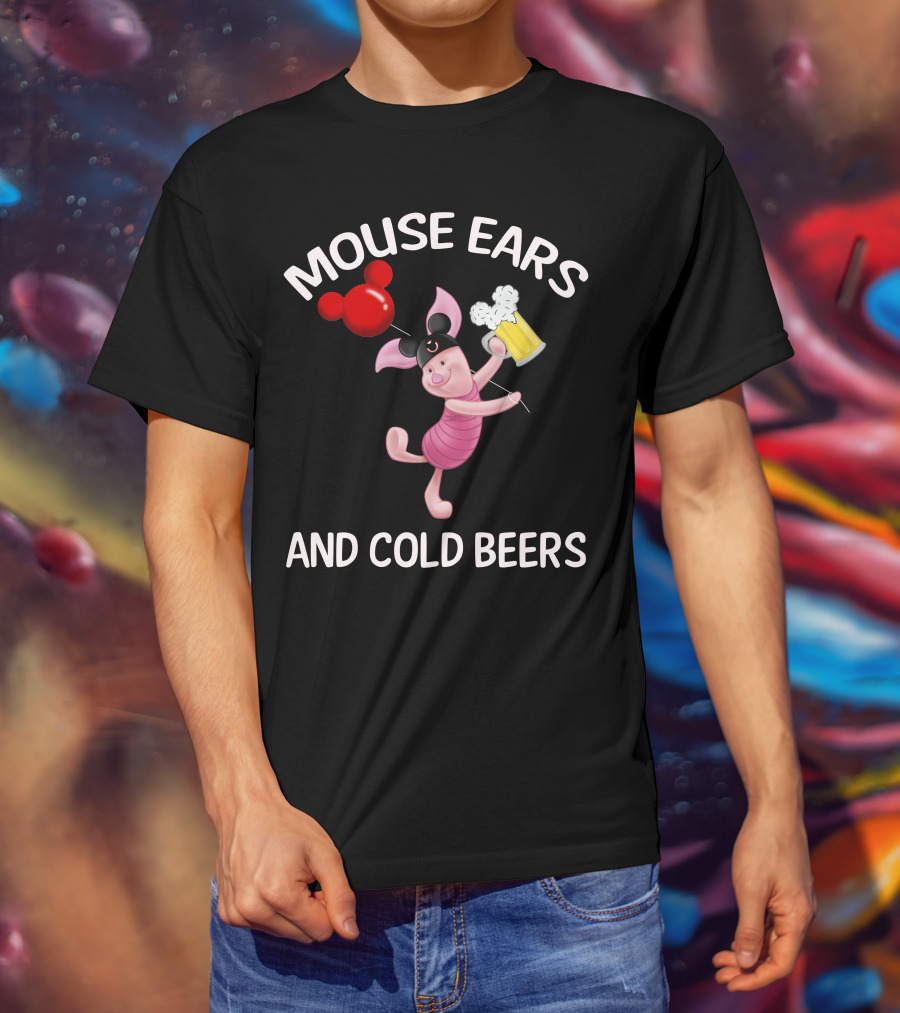 Mouse Ears And Cold Beers Piglet Balloon T-Shirt