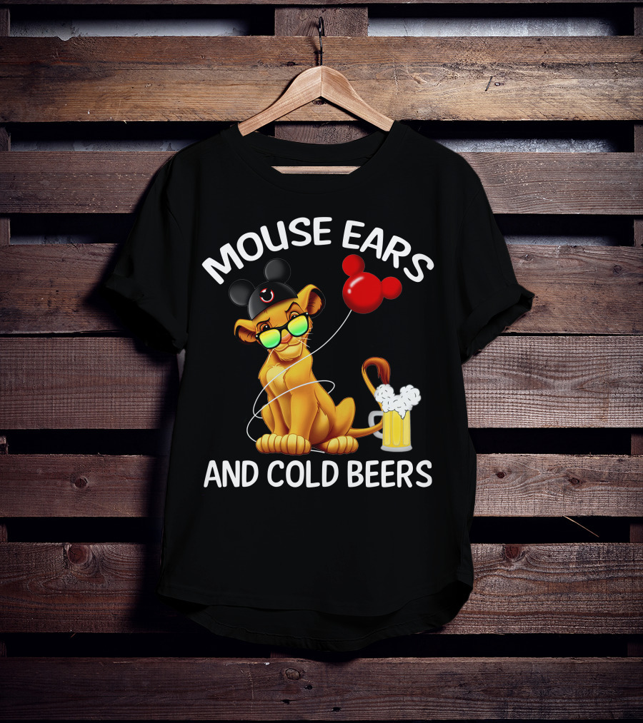 Mouse Ears And Cold Beers Simba Balloon T-Shirt
