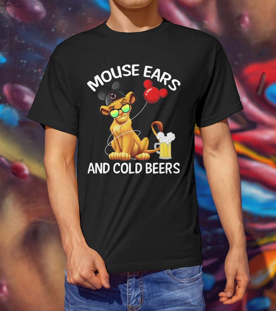 Mouse Ears And Cold Beers Simba Balloon T-Shirt