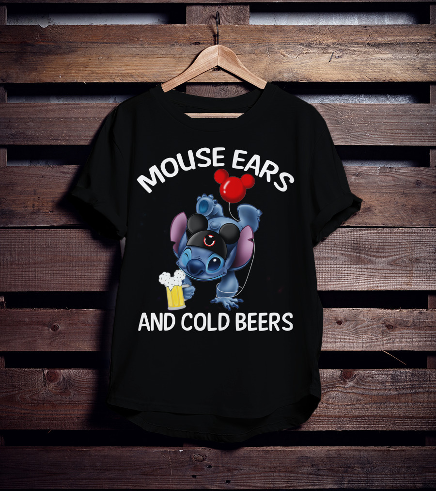 Mouse Ears And Cold Beers Stitch Balloon T-Shirt