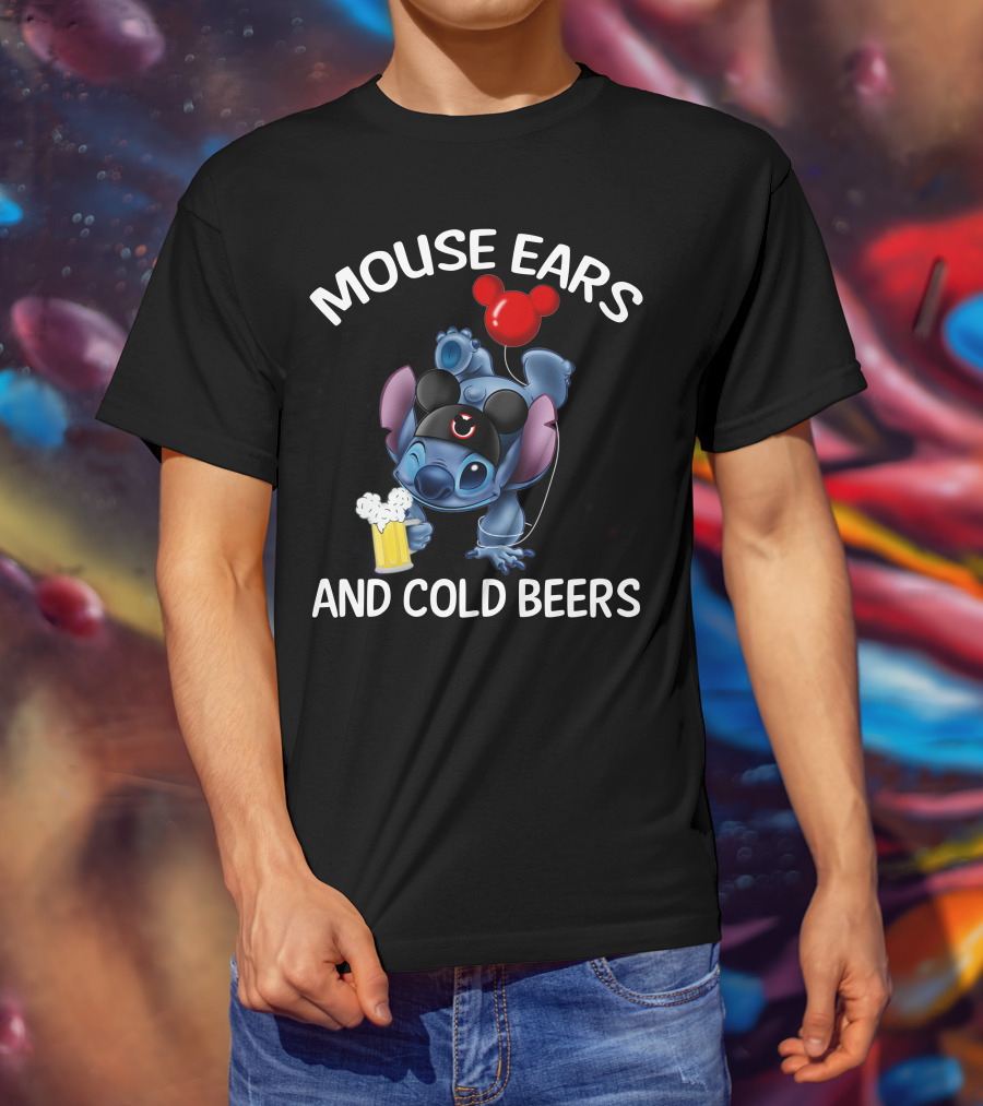 Mouse Ears And Cold Beers Stitch Balloon T-Shirt