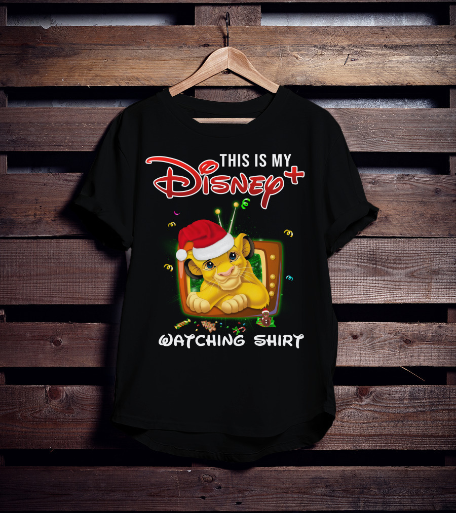 This Is My Disney+ Watching Shirt Simba Christmas T-Shirt