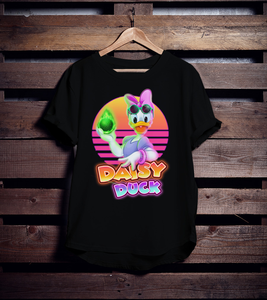 Daisy Duck Neon Glow Vintage Retro Aesthetic T-Shirt