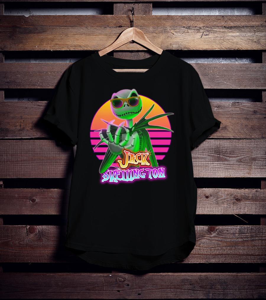 Jack Skellington Retro Neon Style T-Shirt