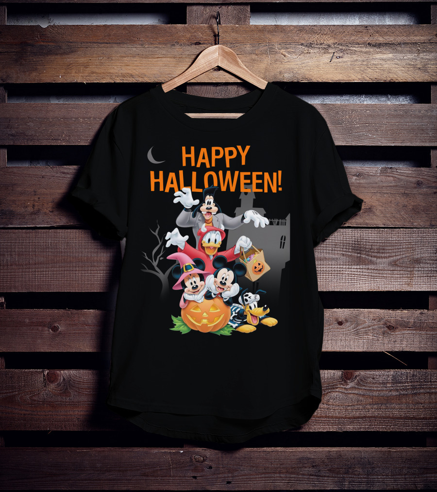 Happy Halloween 28 Mickey Donald Goofy Minnie Pluto T-Shirt