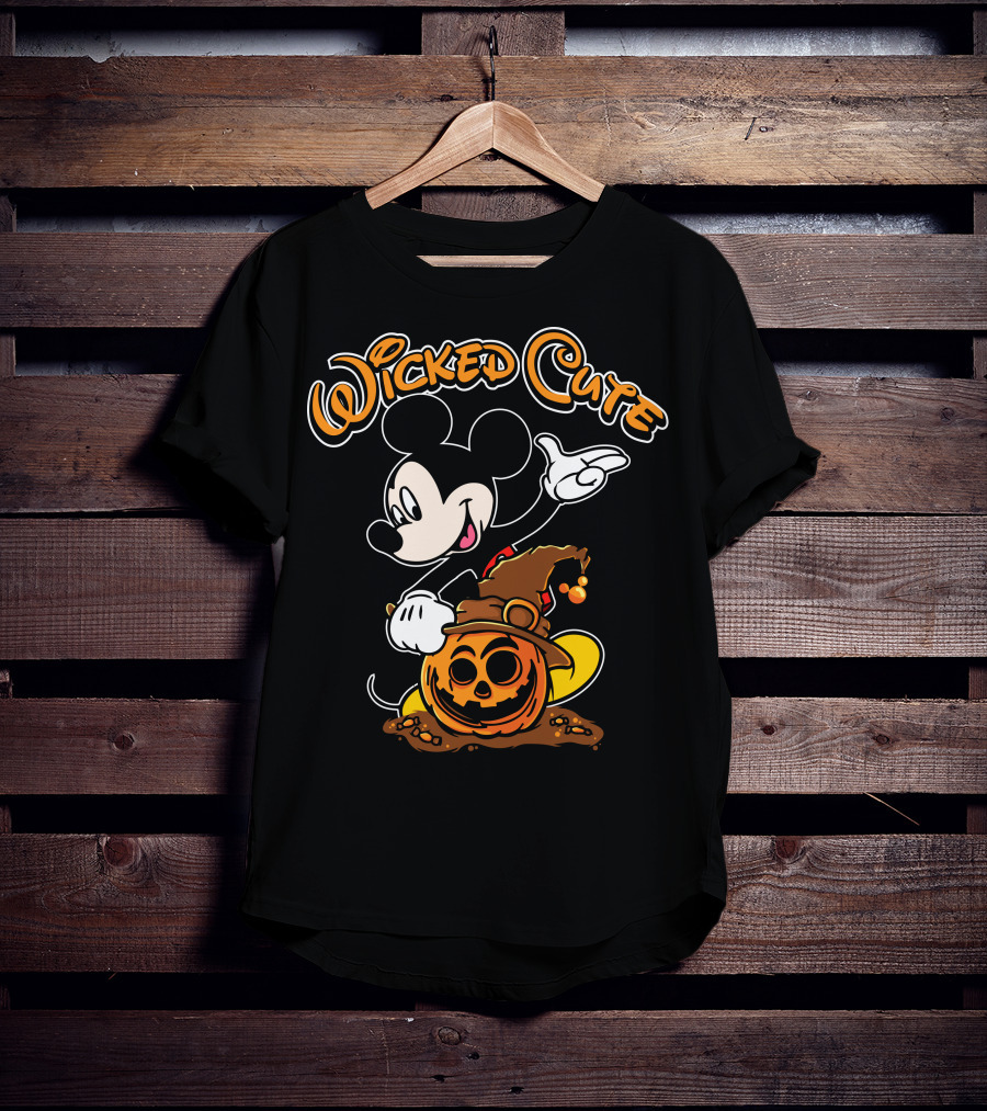 Wicked Cute Halloween 91 Pumpkin Mickey T-Shirt