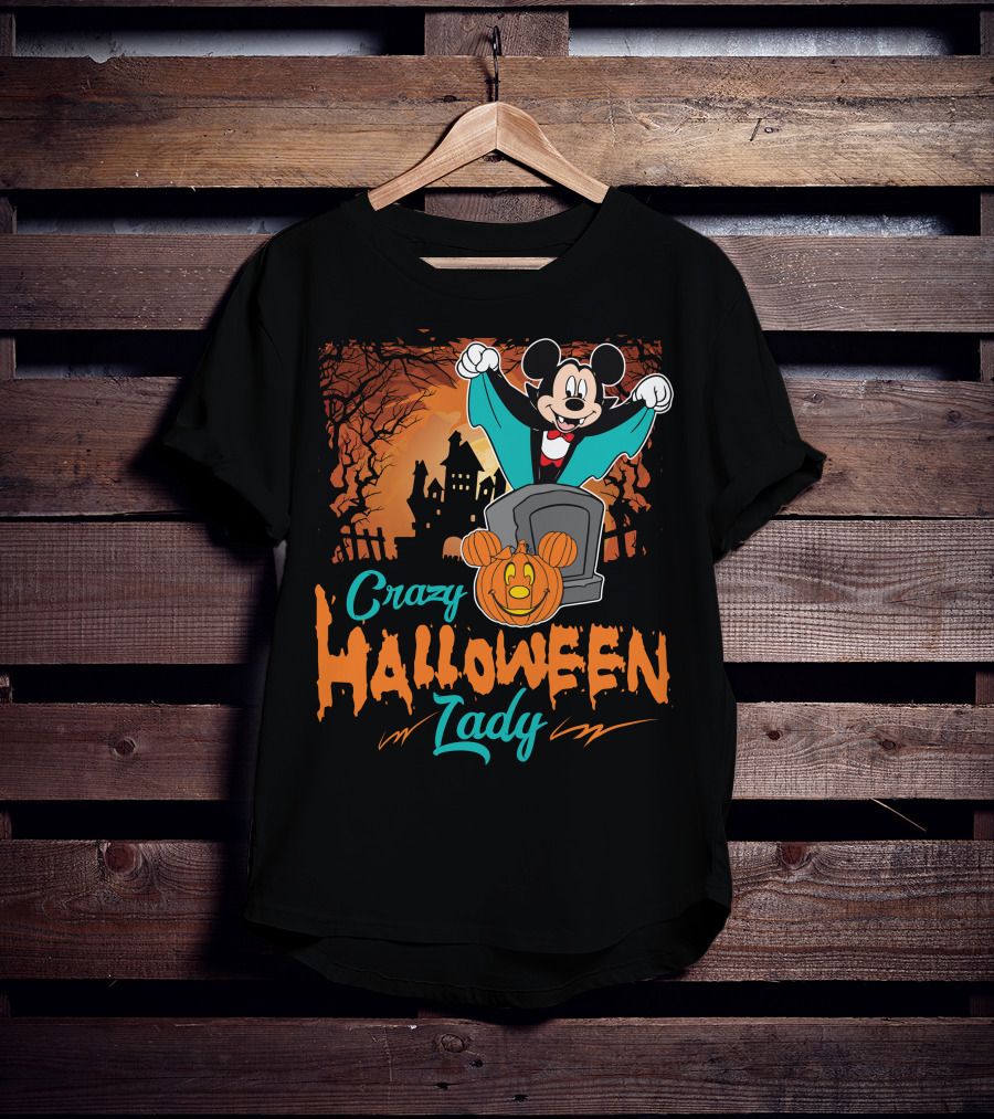 Crazy Halloween Lady T-Shirt
