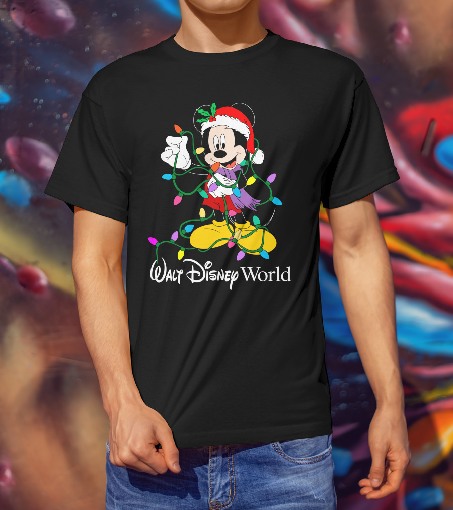 Walt Disney World Mickey Mouse Christmas Lights T-Shirt
