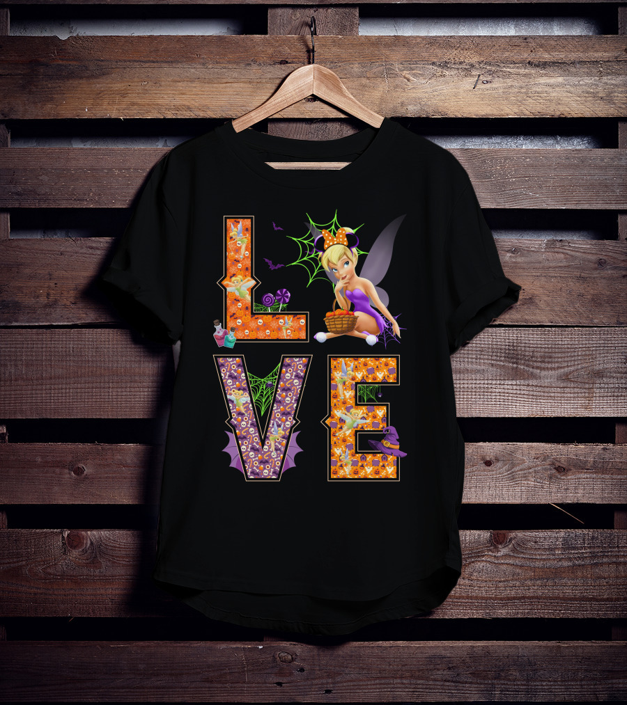 Love Tinkerbell Halloween Theme T-Shirt