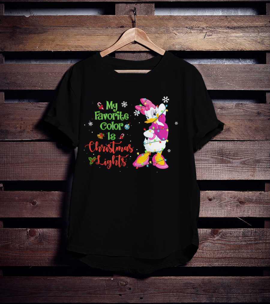 My Favorite Color Is Christmas Lights Daisy T-Shirt