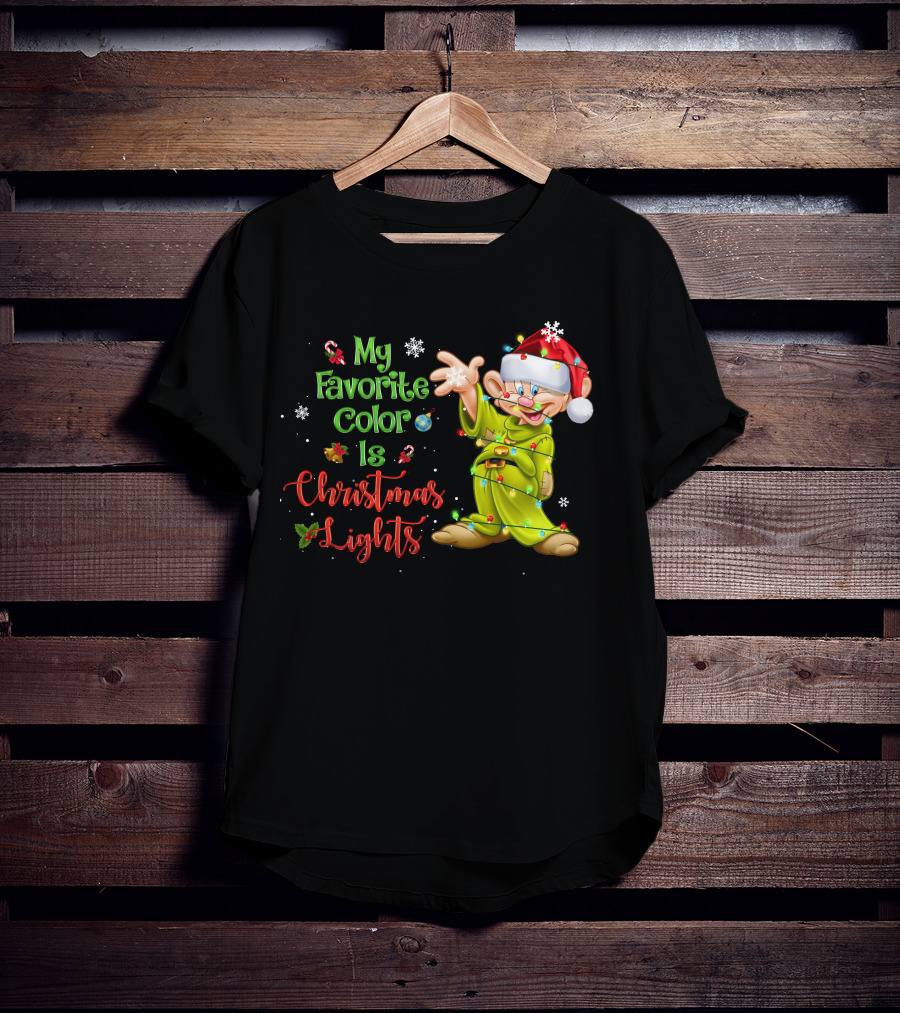 My Favorite Color Is Christmas Lights Dopey T-Shirt