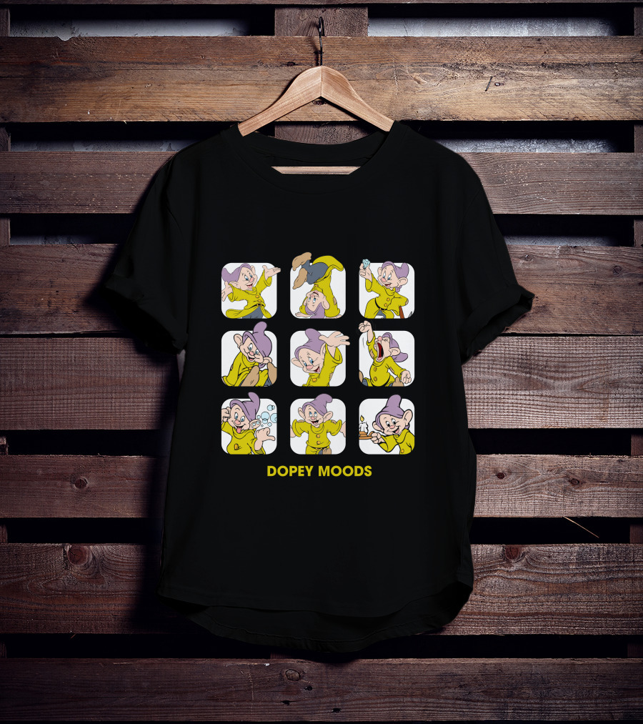 Dopey Moods Nine Expressions Disney Character T-Shirt