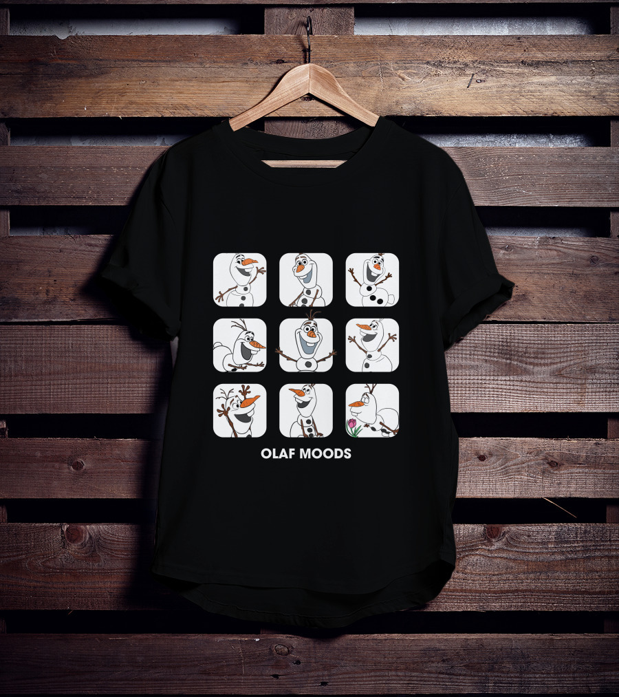 Olaf Moods Disney Frozen Character Faces Collection T-Shirt