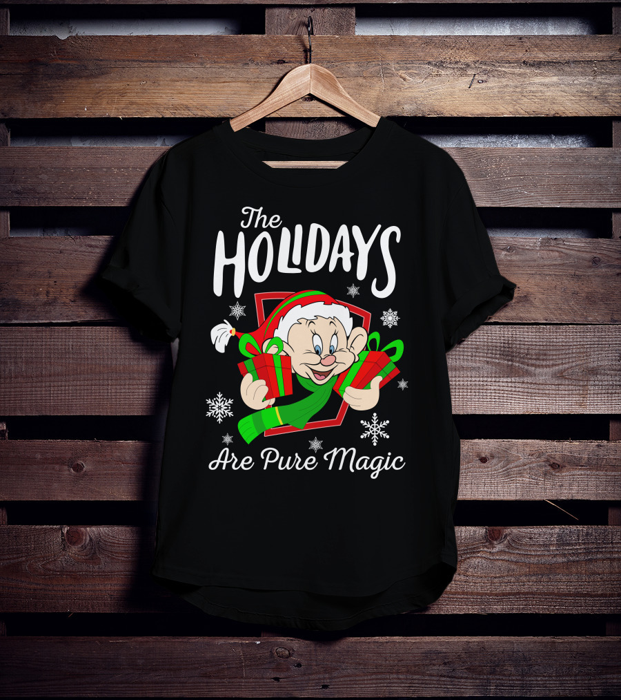 The Holidays Are Pure Magic Dopey Christmas Snowflakes T-Shirt