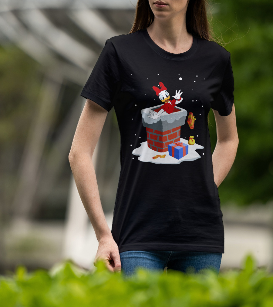 Daisy Duck Christmas Chimney Surprise T-Shirt