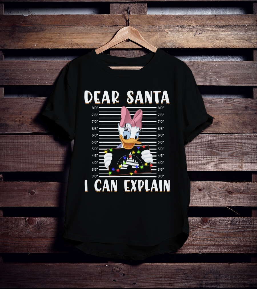 Dear Santa I Can Explain Daisy Christmas Lights Disney T-Shirt