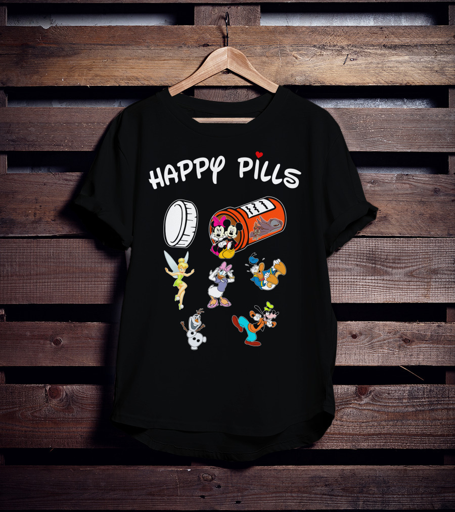 Happy Pills Mickey & Friends Disney Characters T-Shirt
