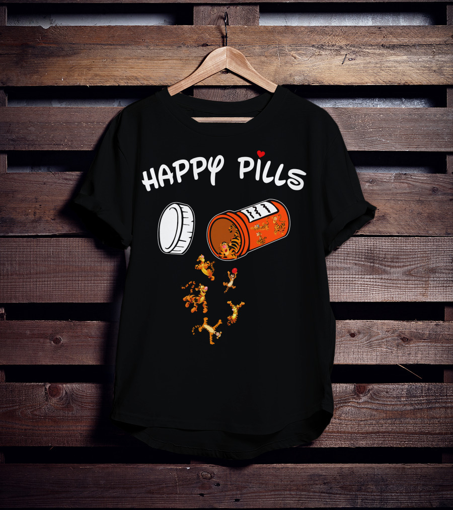 Happy Pills Tigger Capsule Fun T-Shirt