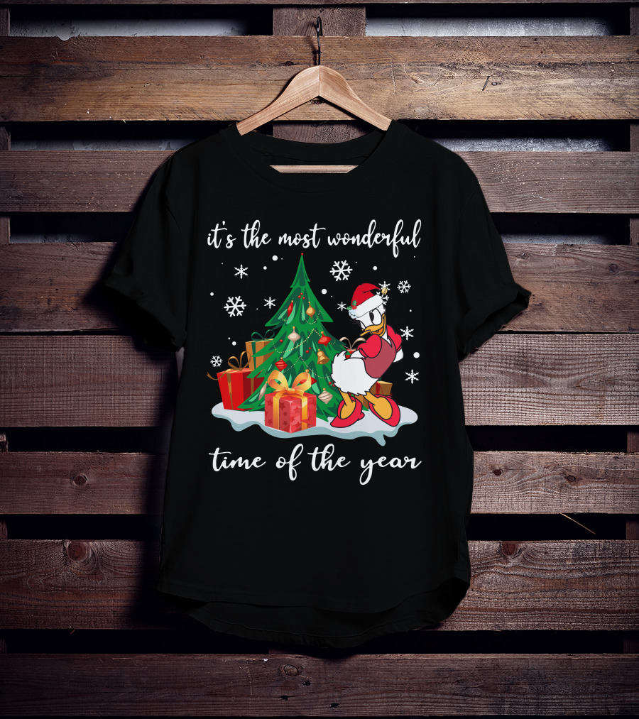 It's The Most Wonderful Time Of The Year Daisy Christmas Tree And Gifts T-Shirt