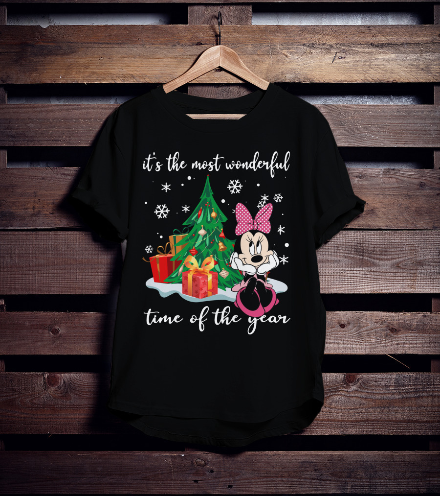 It's The Most Wonderful Time Of The Year Minnie Christmas Tree T-Shirt