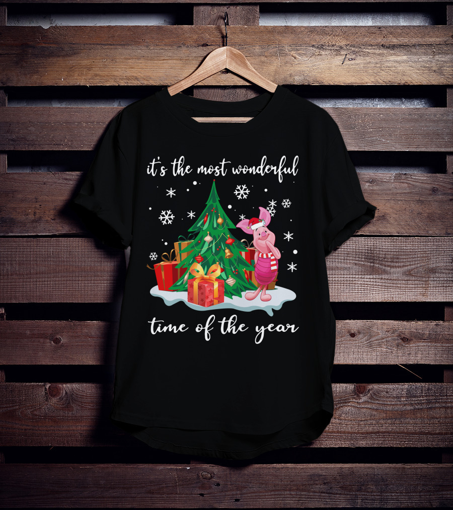 It's The Most Wonderful Time Of The Year Piglet Christmas Tree Gifts T-Shirt