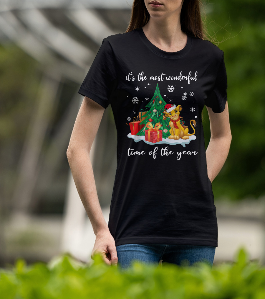 It's The Most Wonderful Time Of The Year Simba Christmas Tree And Gifts T-Shirt