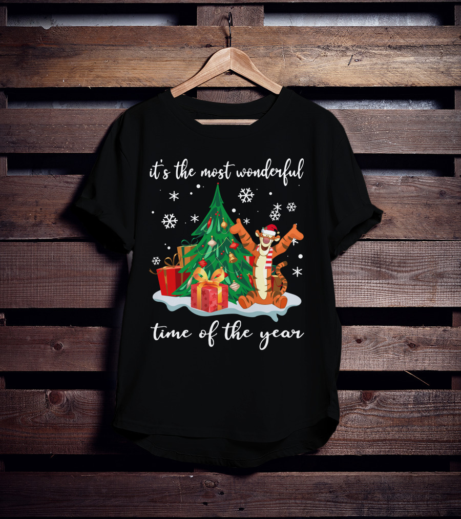 It's The Most Wonderful Time Of The Year Tigger Christmas Tree Celebration T-Shirt