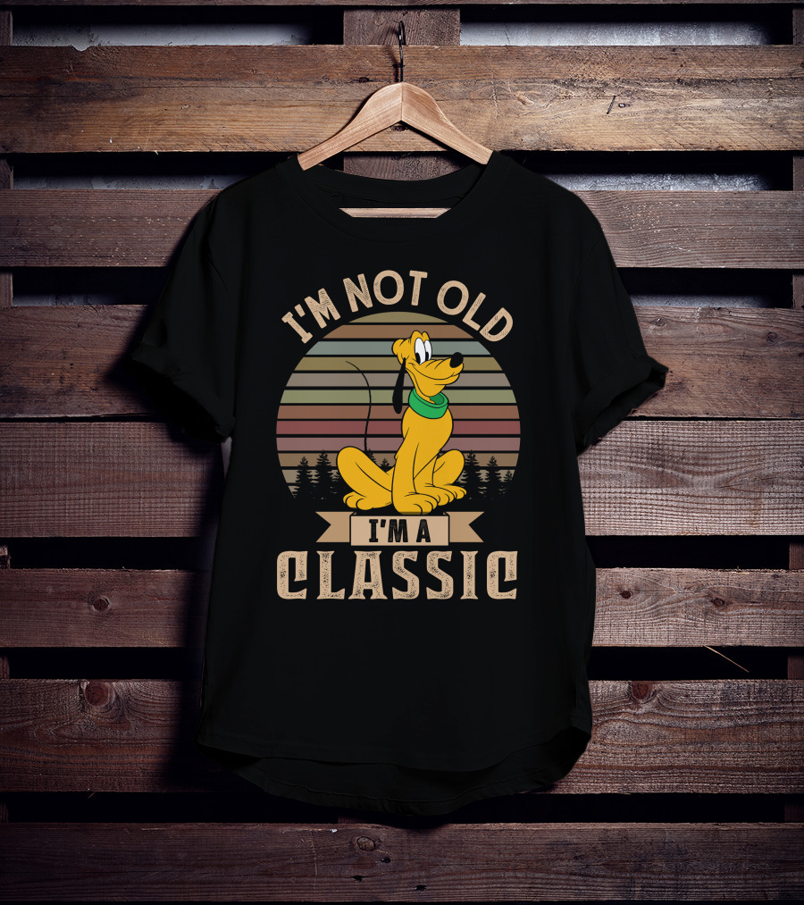 I'm Not Old I'm A Classic Pluto Vintage Stripes T-Shirt