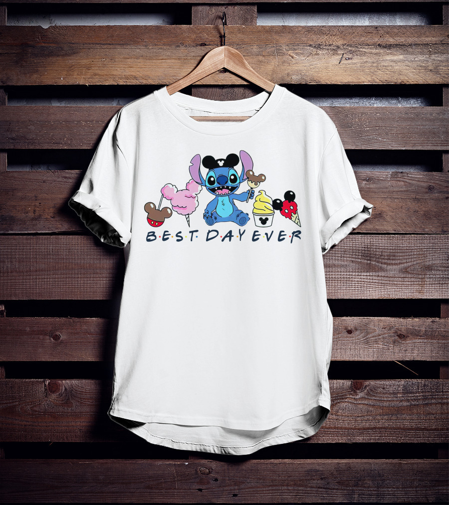 Stitch Best Day Ever With Theme Park Treats And Accessories T-Shirt