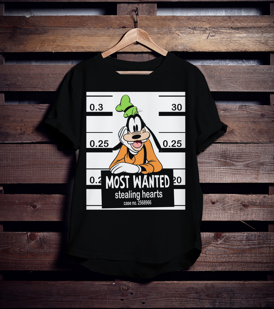 Most Wanted Goofy Stealing Hearts Case No. 2568966 T-Shirt