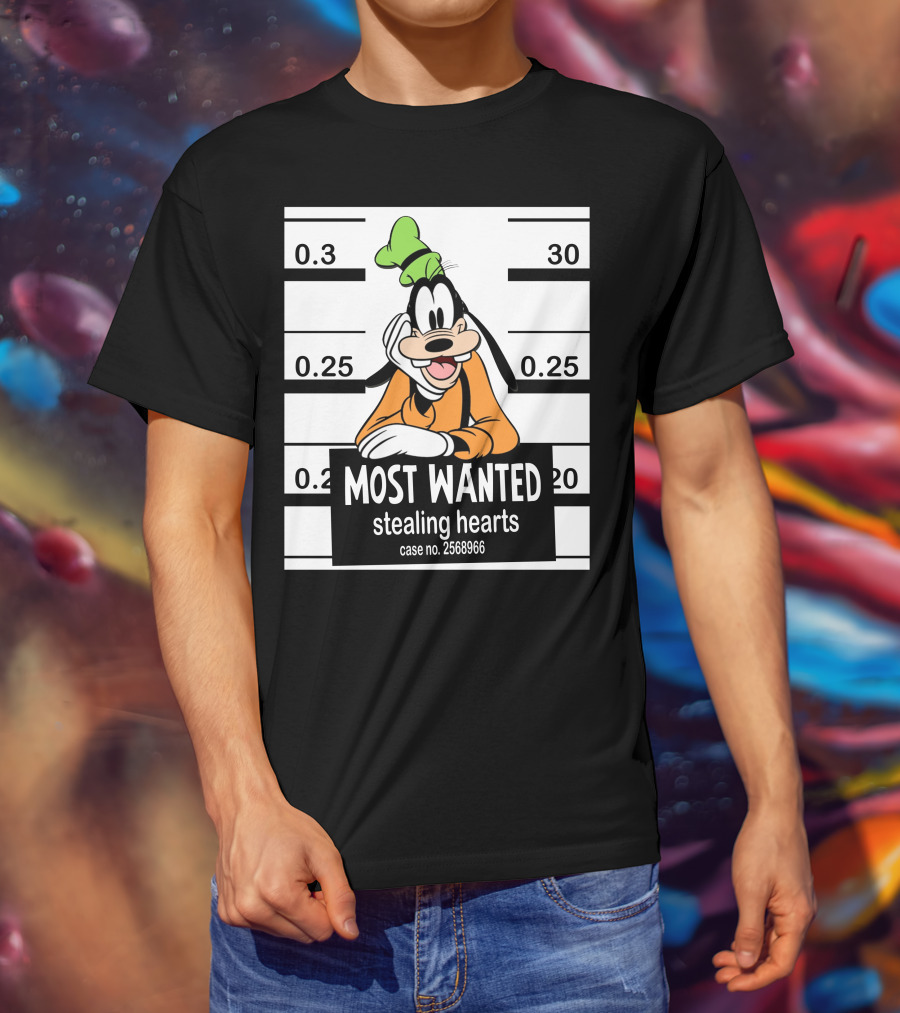 Most Wanted Goofy Stealing Hearts Case No. 2568966 T-Shirt