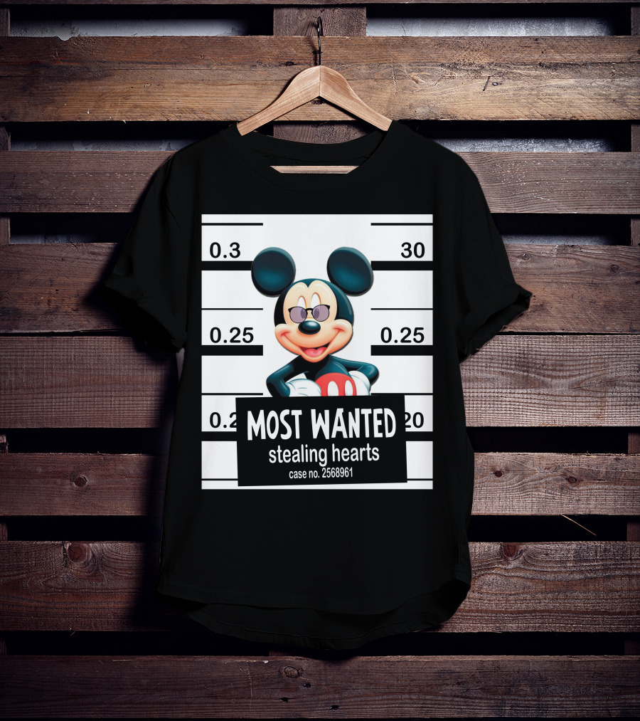 Mickey Most Wanted Stealing Hearts Case No. 2568961 T-Shirt