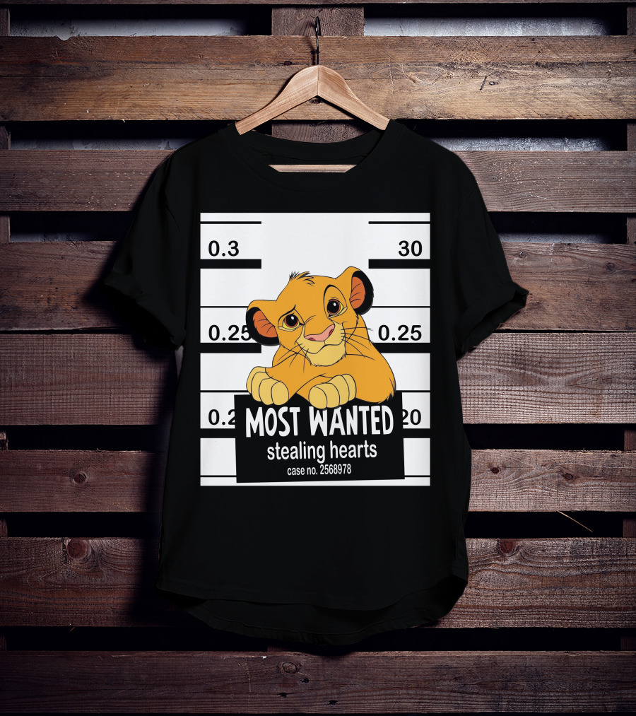 Most Wanted Simba Stealing Hearts Case No. 2568978 T-Shirt