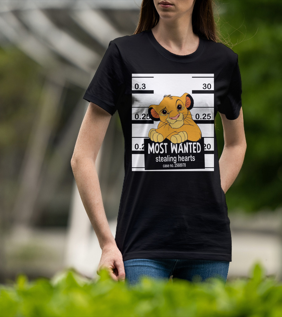 Most Wanted Simba Stealing Hearts Case No. 2568978 T-Shirt