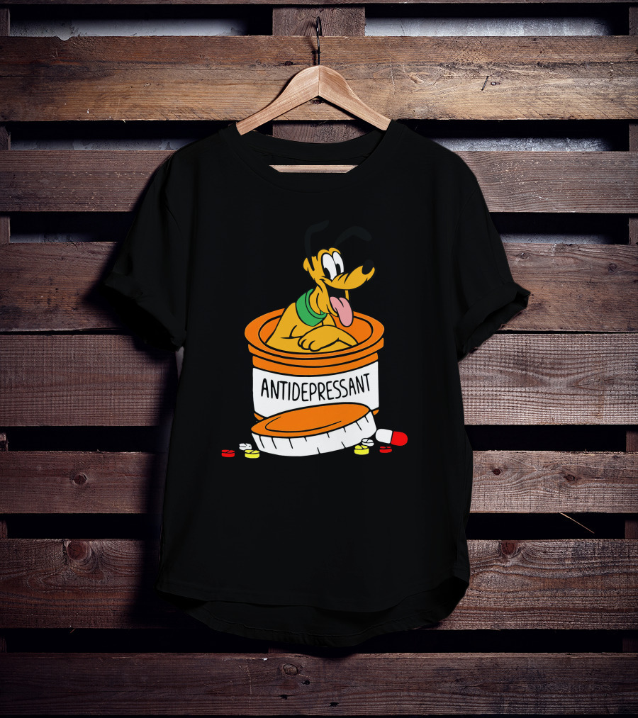 Pluto Antidepressant Pill Bottle T-Shirt