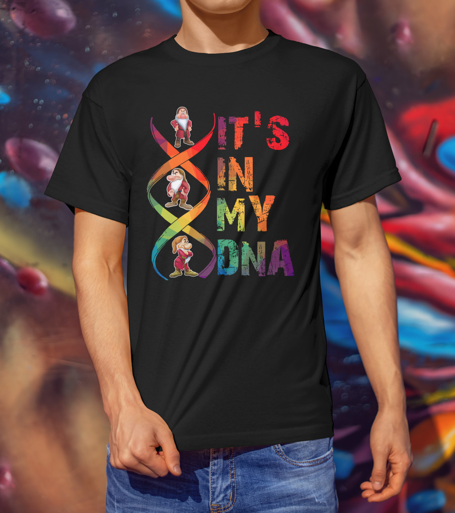 Grumpy It's In My Dna Rainbow T-Shirt