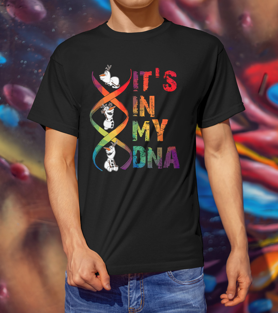 Olaf It's In My Dna Frozen Theme T-Shirt