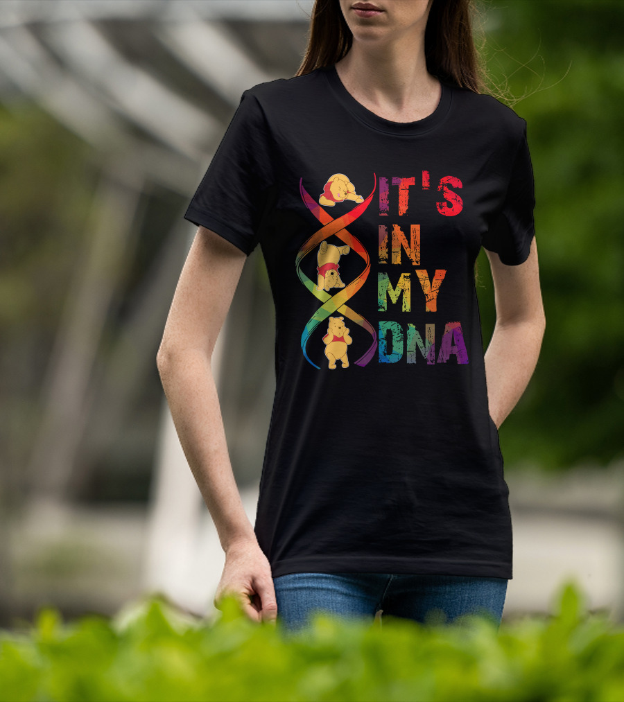 Winnie The Pooh It's In My Dna Rainbow T-Shirt