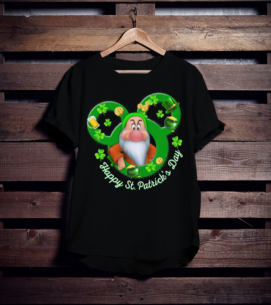 Happy St. Patrick's Day Grumpy Disney Holiday Celebration T-Shirt
