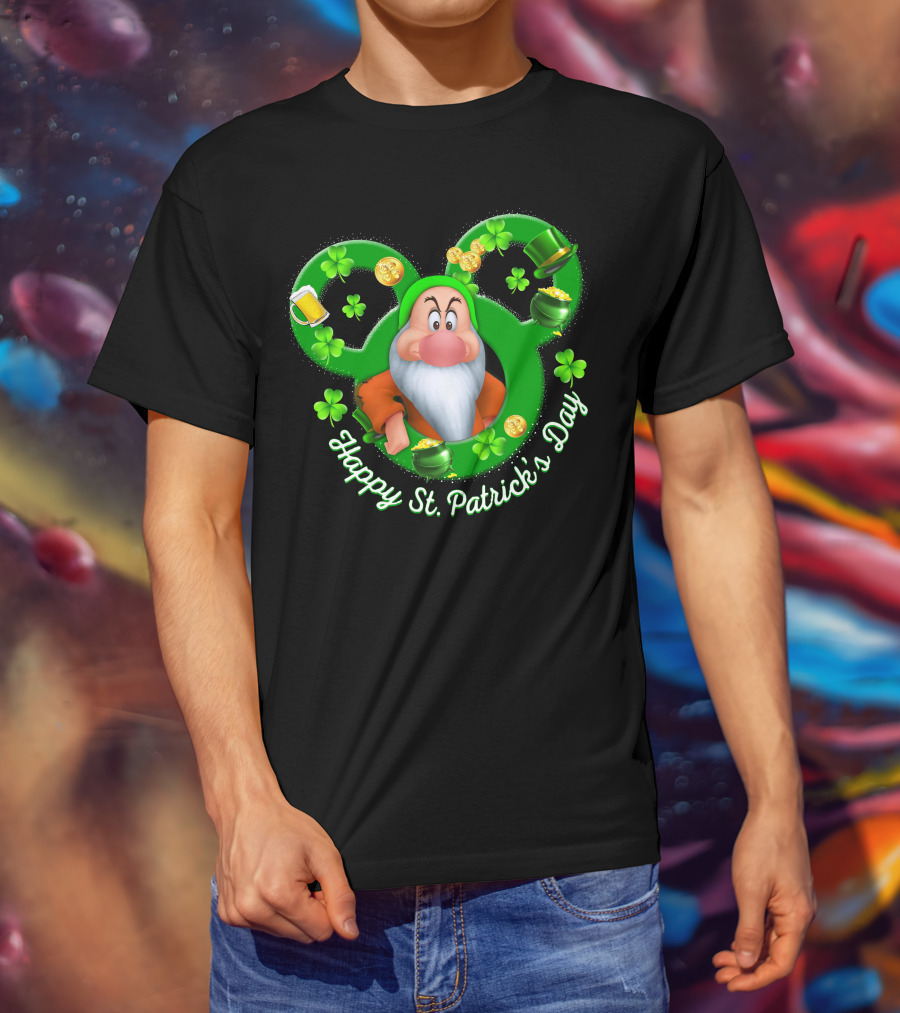 Happy St. Patrick's Day Grumpy Disney Holiday Celebration T-Shirt