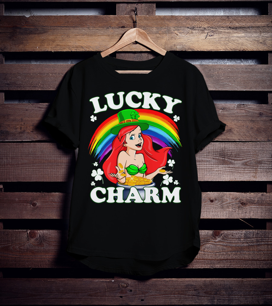 Lucky Charm Rainbow Ariel Pot Of Gold T-Shirt