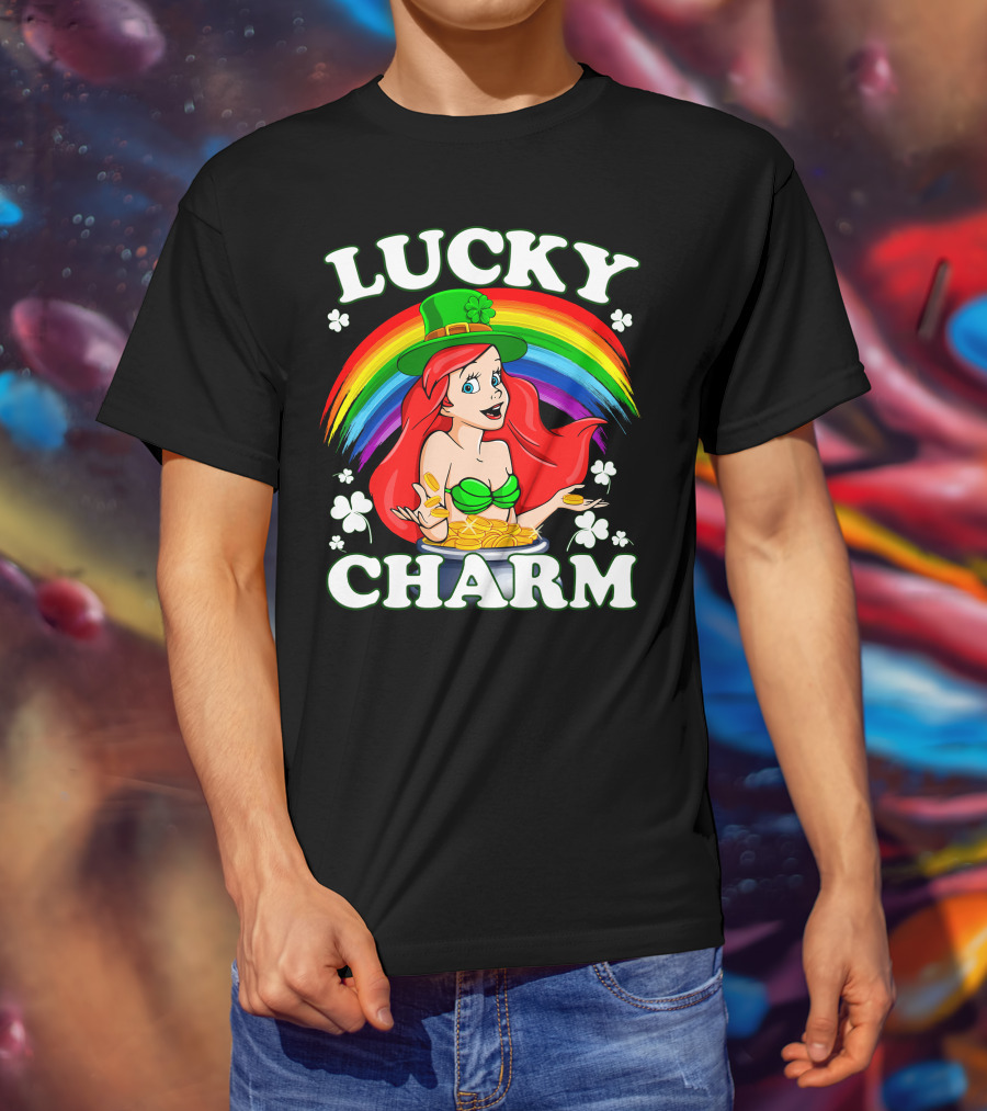 Lucky Charm Rainbow Ariel Pot Of Gold T-Shirt