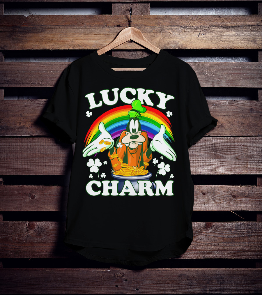 Lucky Charm Goofy Rainbow Pot Of Gold T-Shirt